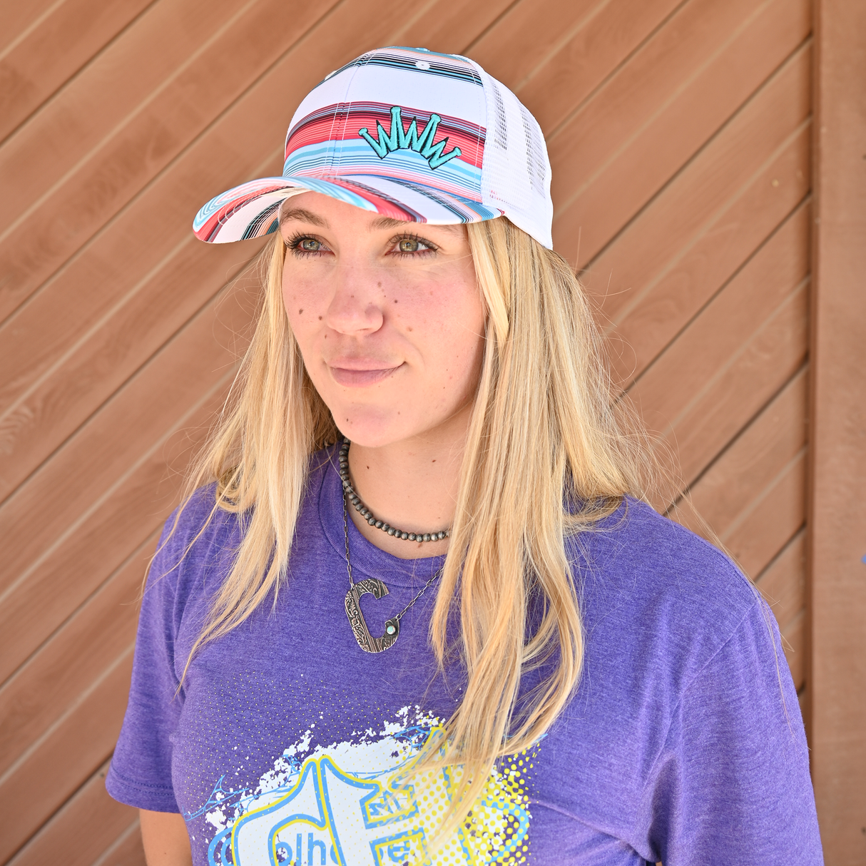 Best Ever Turquoise Serape Baseball Cap