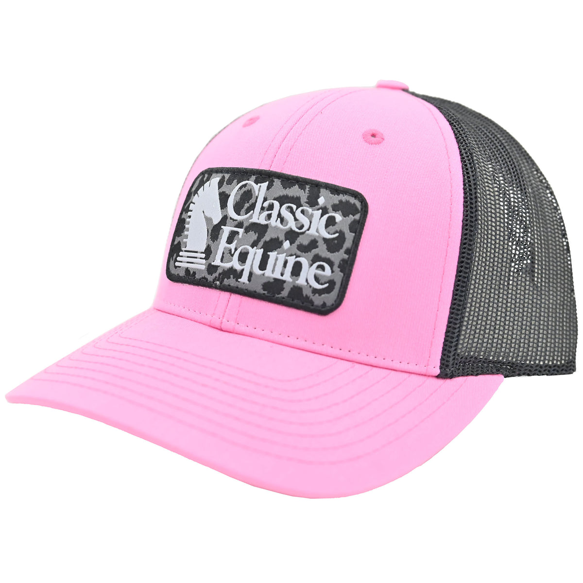Classic Equine Red 5 Panel Snapback Cap with Patch