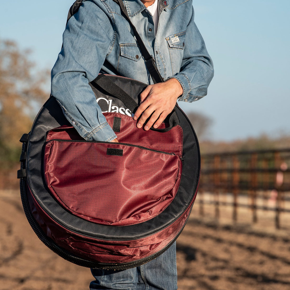 Classic Ropes Deluxe Rope Bag- Black/Ruby Basket