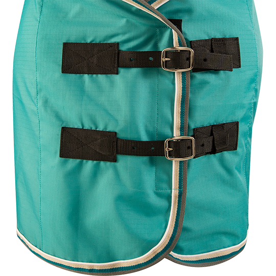 Classic Equine Open Front Nylon Stable Sheet- Turquoise