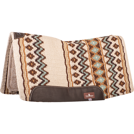 Classic Equine 3/4" ESP Contour Saddle Pad 32"x34"- Cream/Coffee