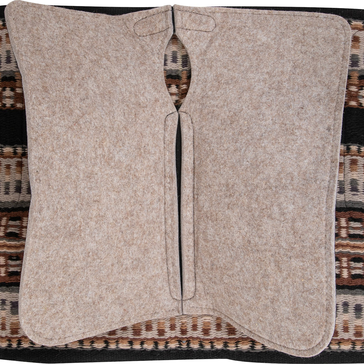 Classic Equine 1" ESP Contour Saddle Pad 34"x38"- Black/Steel Grey