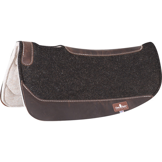 Classic Equine 1" ESP Barrel Felt Saddle Pad Black 28" x 28"