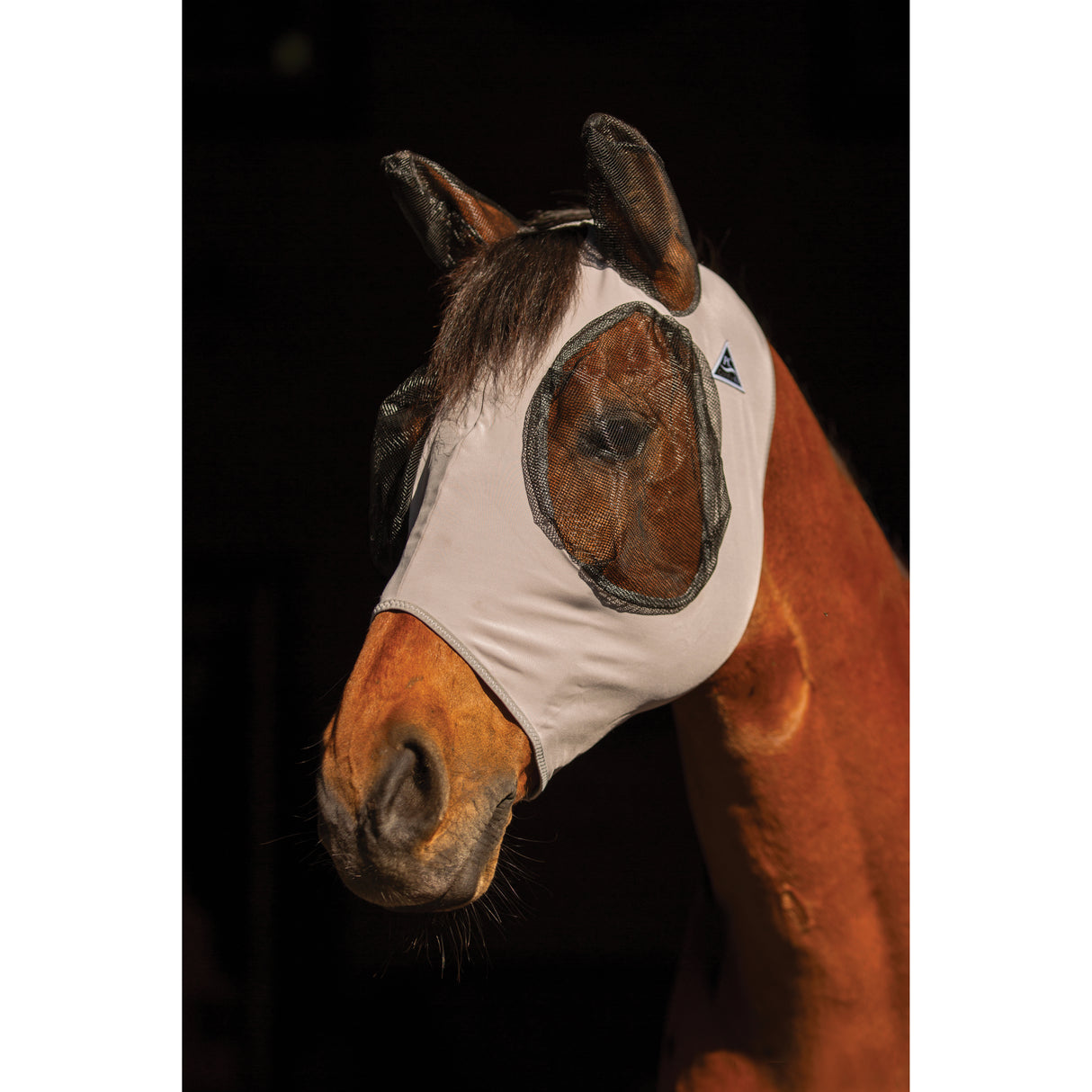 Professional's Choice Comfort Fit Lycra Fly Mask- Charcoal