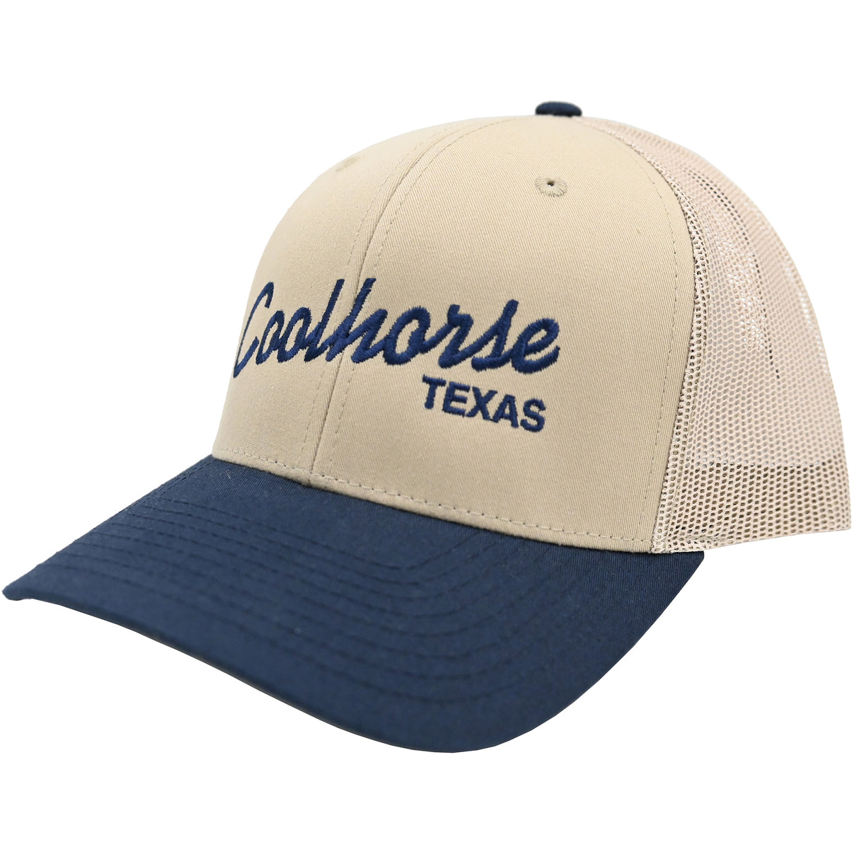 Coolhorse Khaki and Navy Mesh Cap with Coolhorse Script