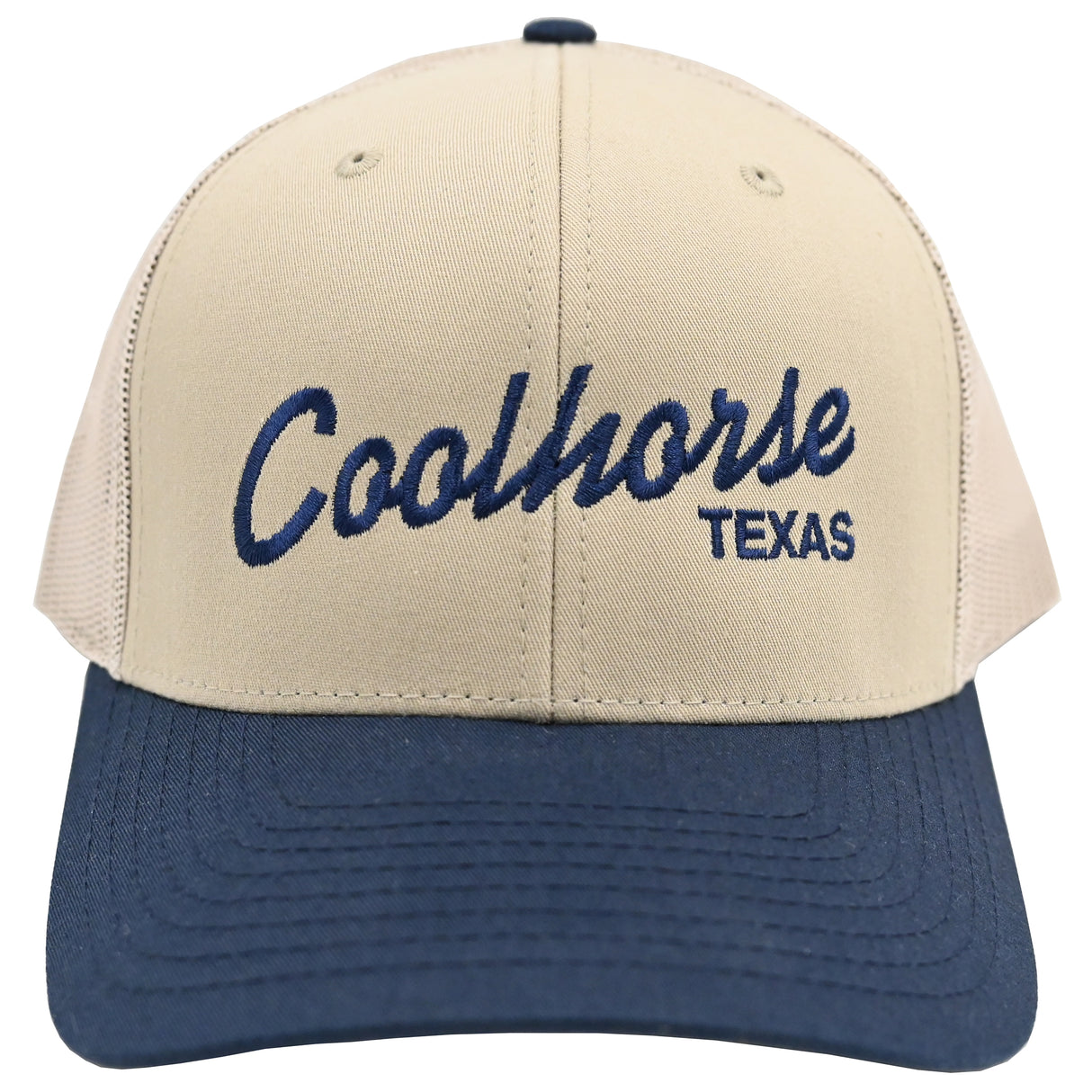 Coolhorse Khaki and Navy Mesh Cap with Coolhorse Script