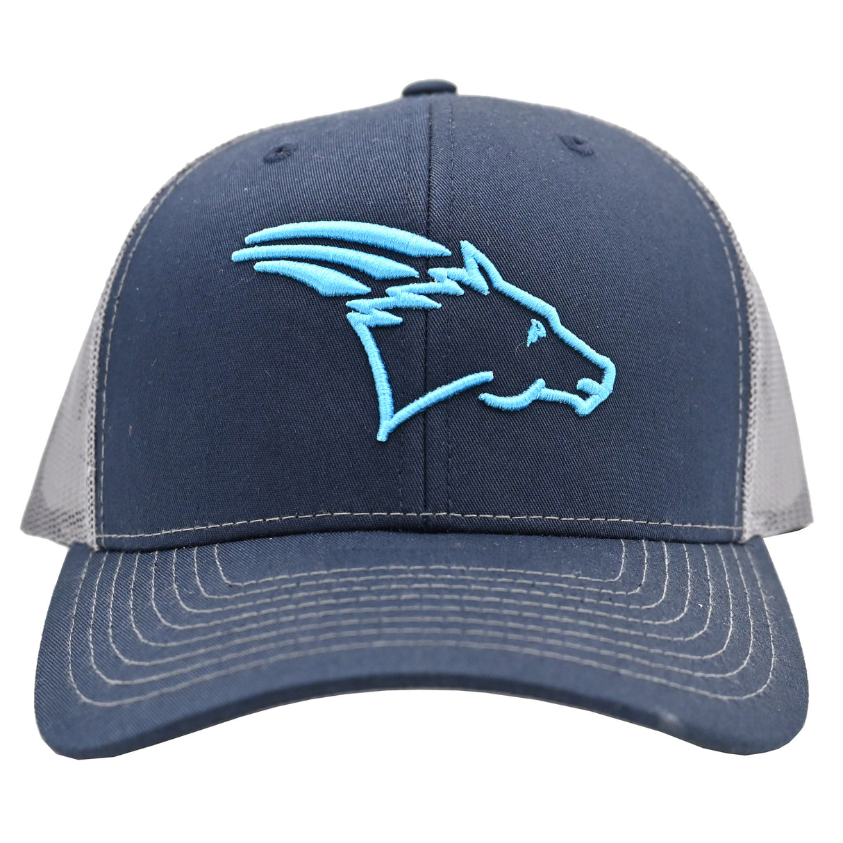 Coolhorse Navy/Charcoal Mesh Cap with Turquoise Coolhorse Logo