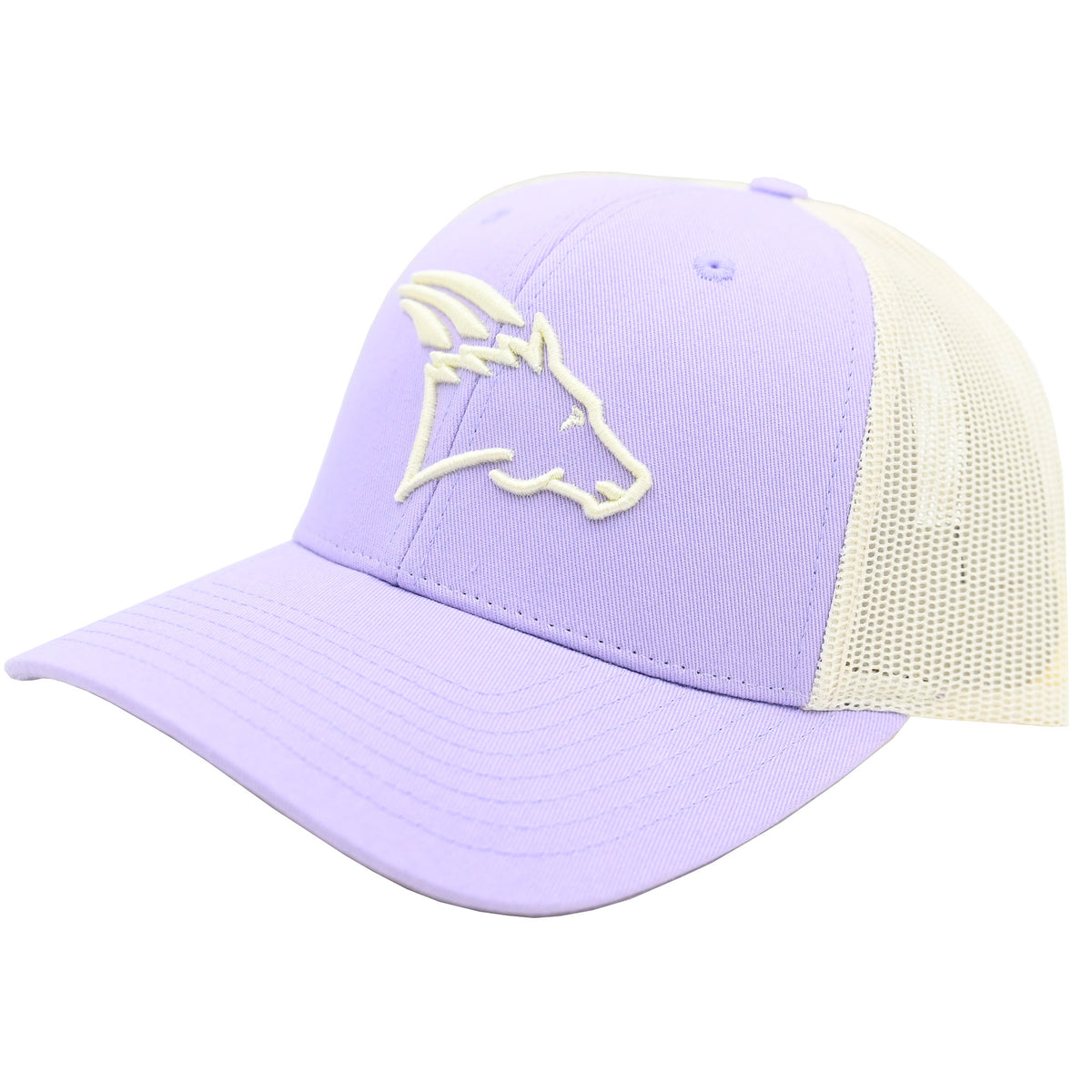 Coolhorse Cream/Light Denim Grandpa Cap with Coolhorse Leather Embroidery main image 1