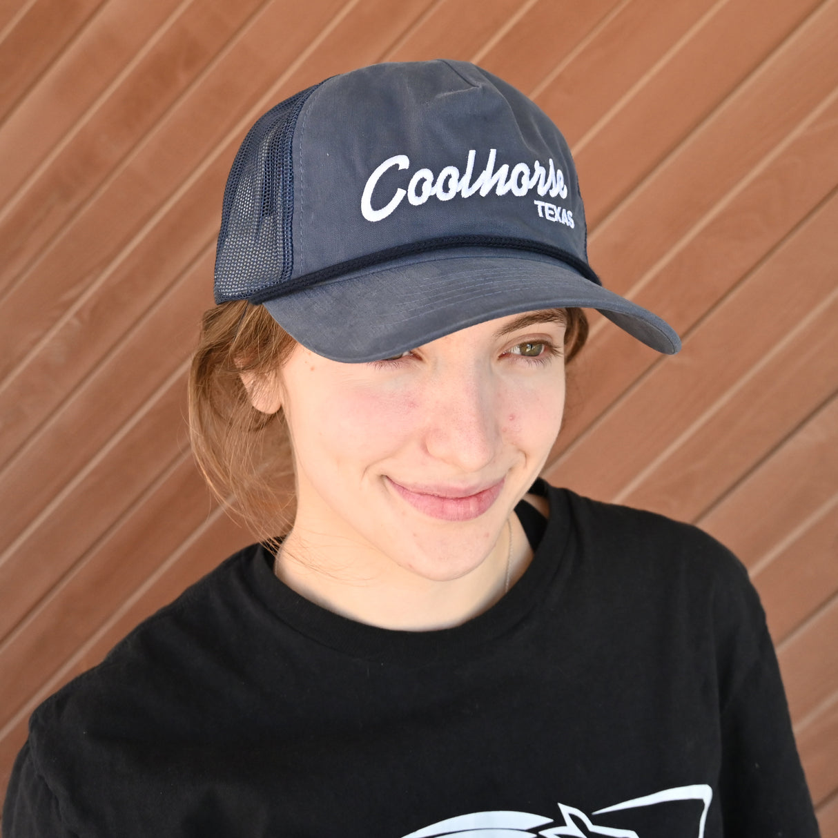 Coolhorse Navy Rope Cap with White Coolhorse Script