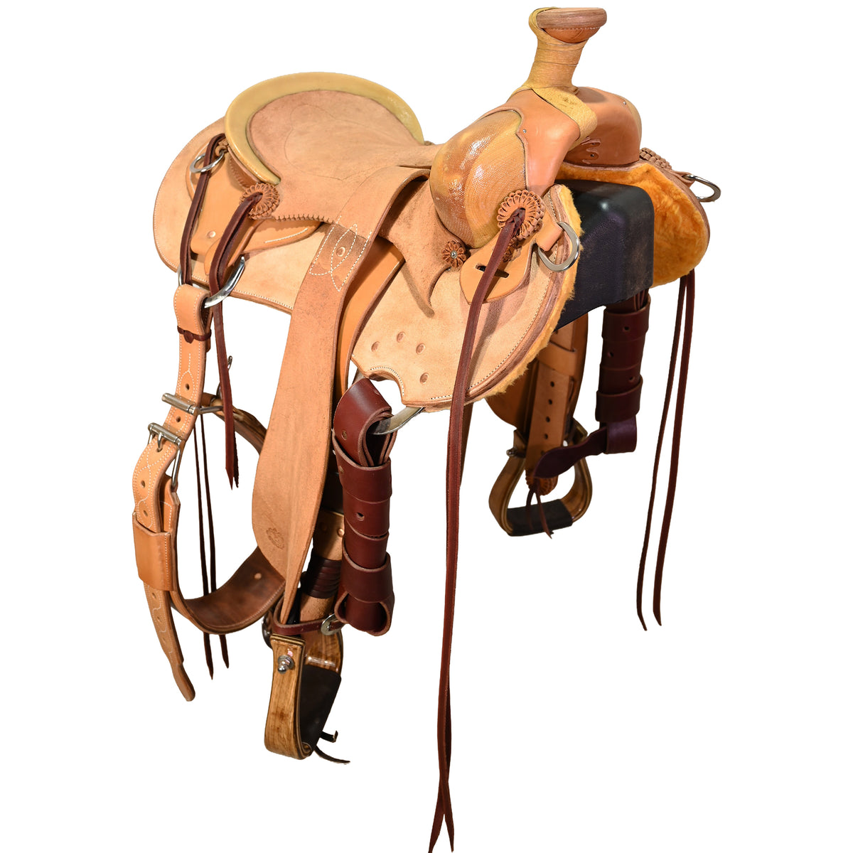 New! 15.5" Coolhorse Leather Skeleton Ranch Saddle