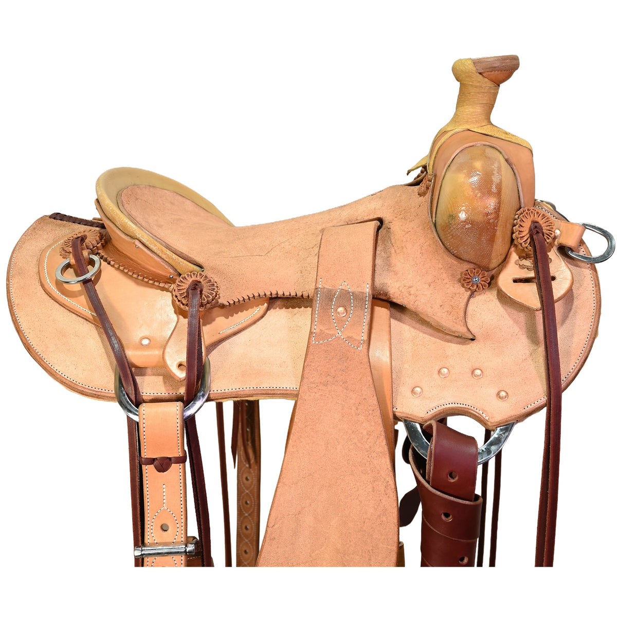 New! 15.5" Coolhorse Leather Skeleton Ranch Saddle