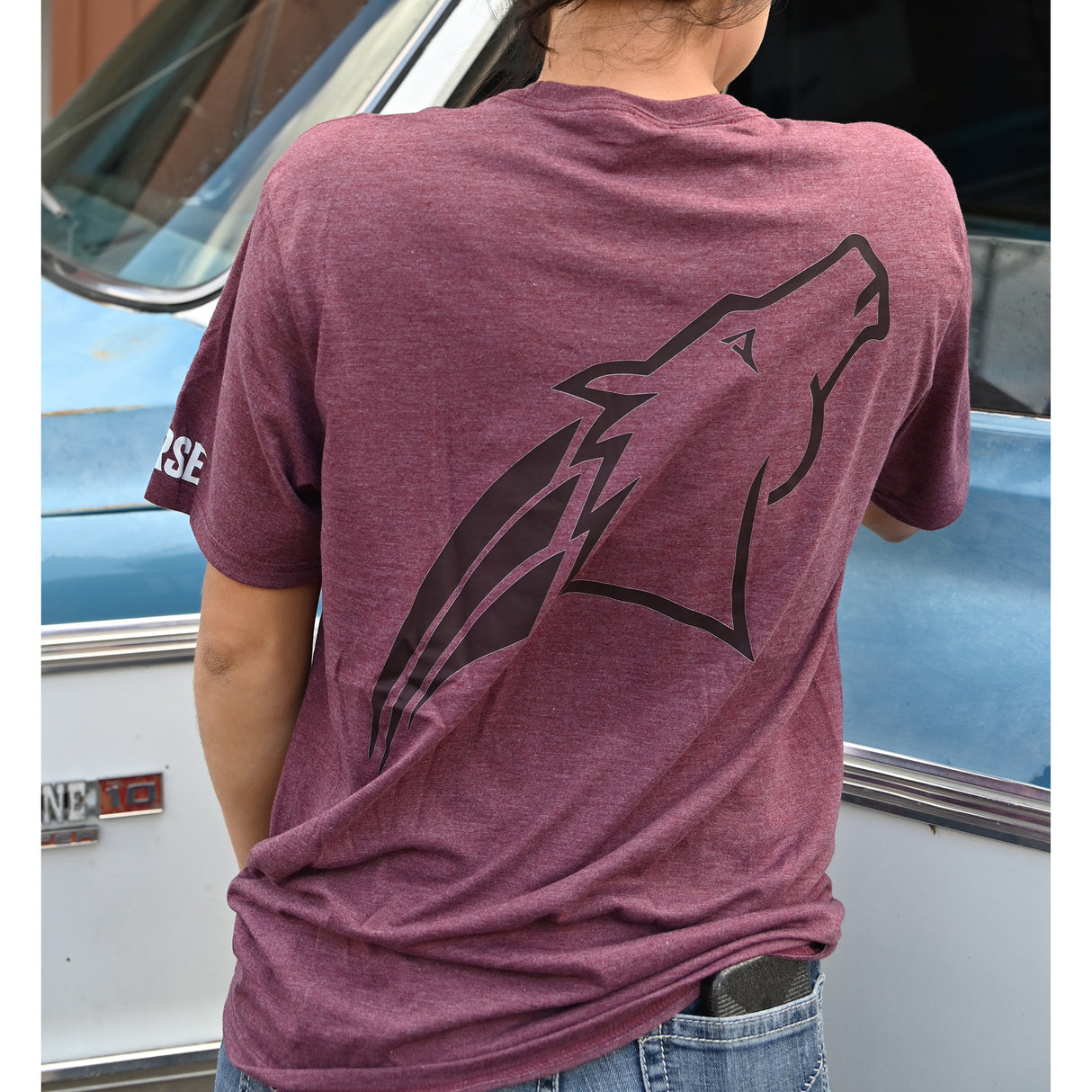Coolhorse Classic Throwback Tee- Maroon