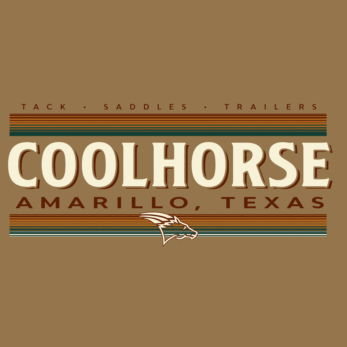 Coolhorse Russet Stripe Logo Hoodie