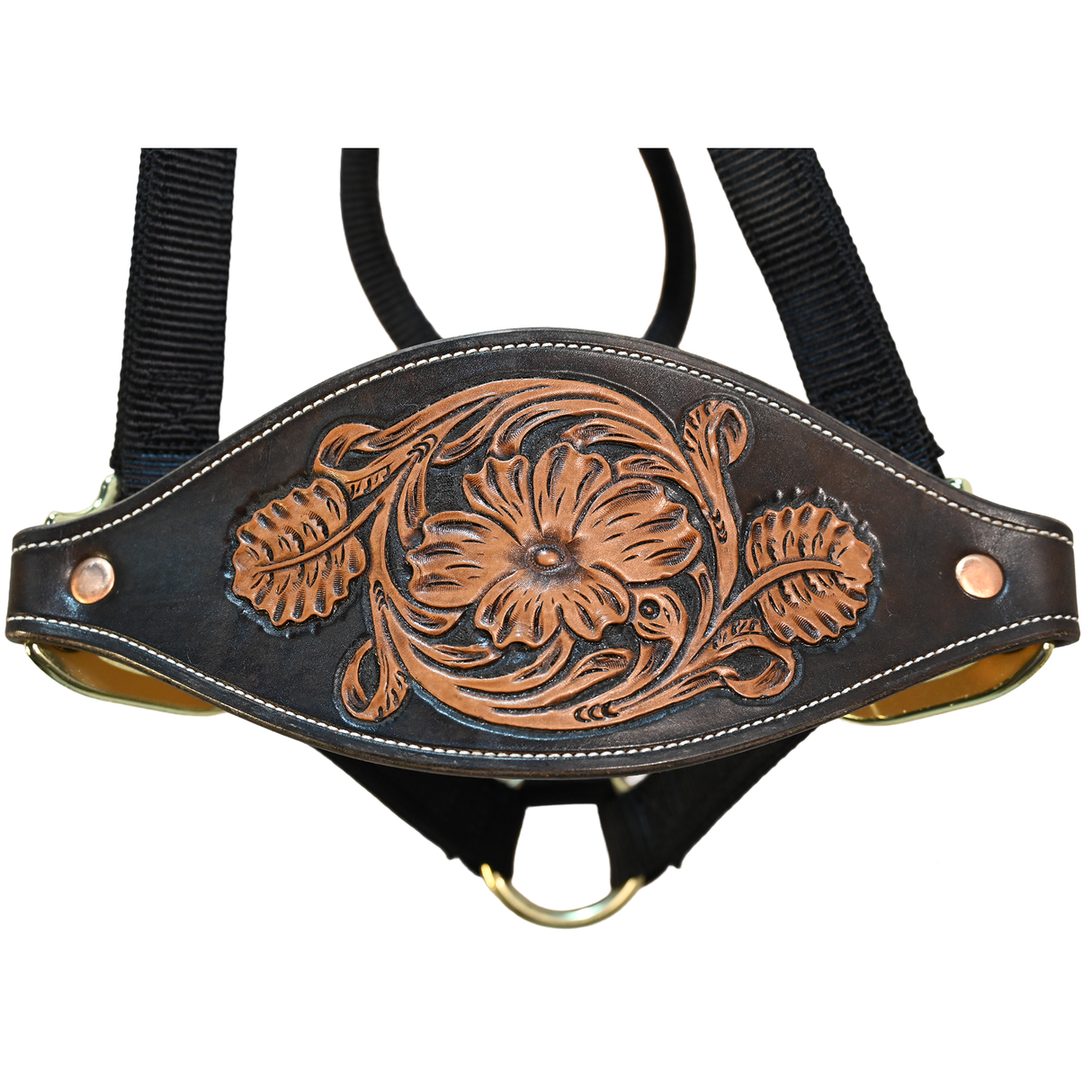 Coolhorse Leather Small Horse Floral Bronc Nose Nylon Halter