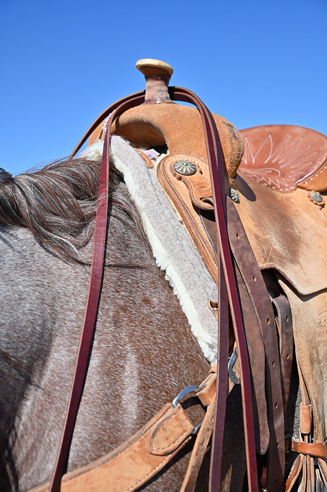 Coolhorse Leather 5/8" Latigo Leather Split Reins 8'- Handmade in Amarillo, TX