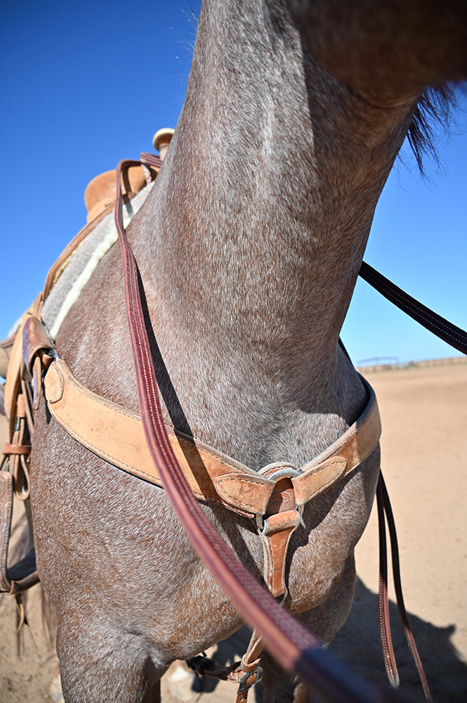Coolhorse Leather 5/8" Latigo Leather Weighted Double Stitched Reins
