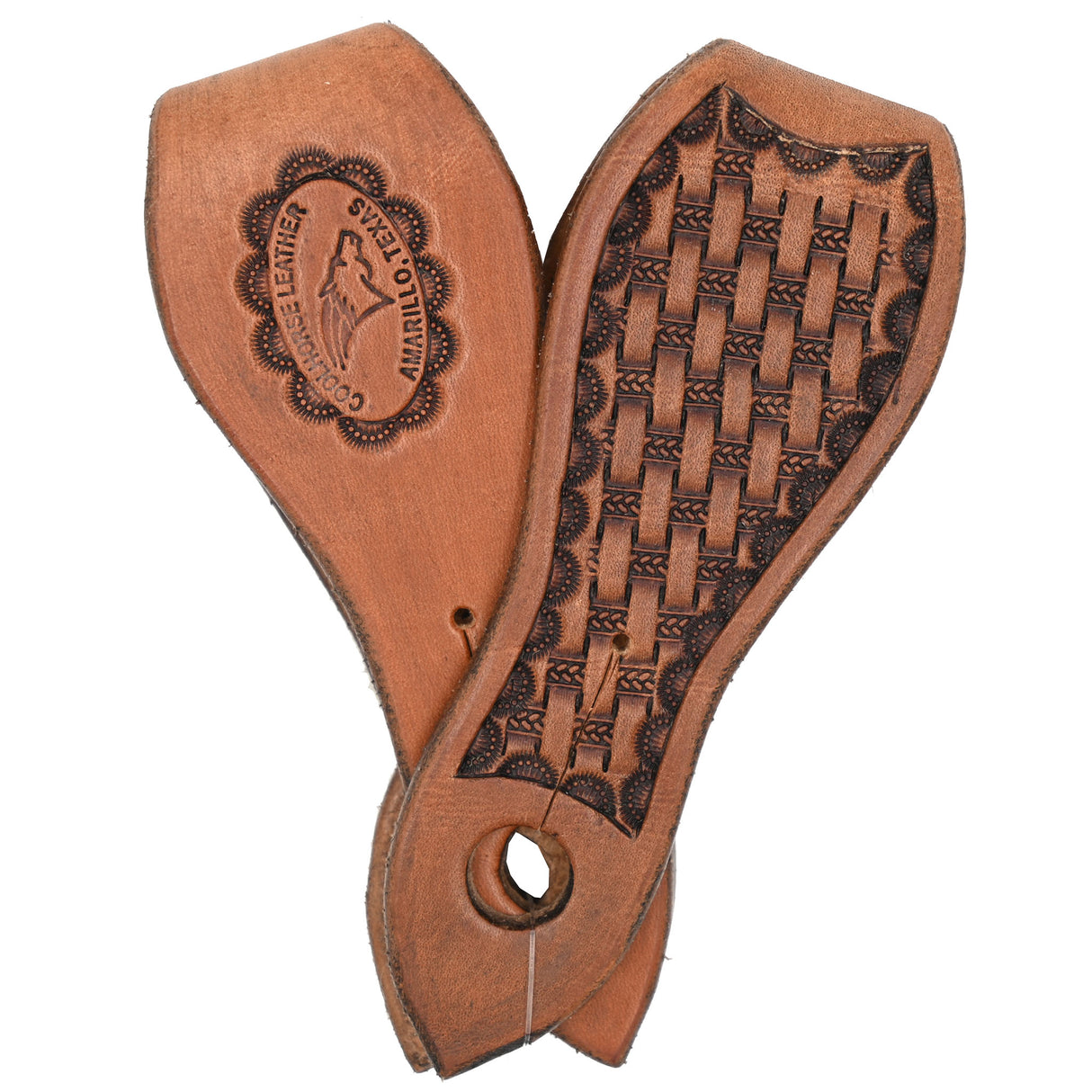 Coolhorse Leather Basket Stamped Slobber Straps