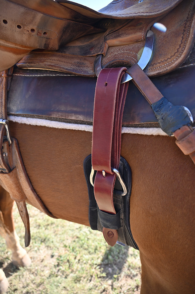 Coolhorse Leather 1 3/4" Half Breed Offside Billet-Latigo Leather, Handmade in Amarillo, TX