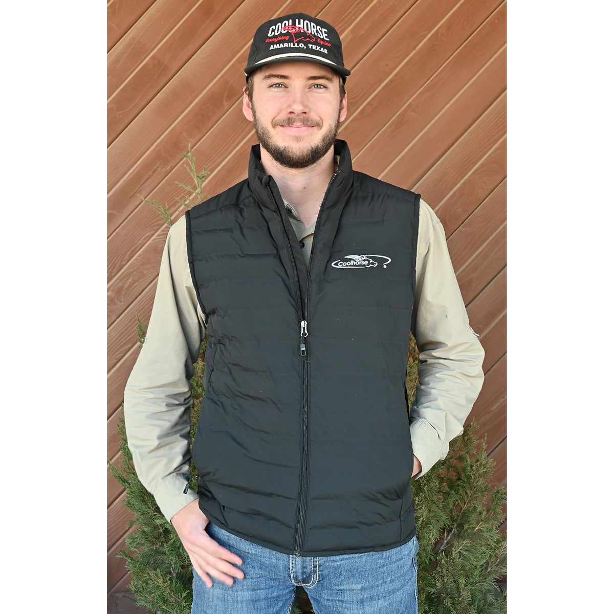 Coolhorse Black Men's Puffer Vest