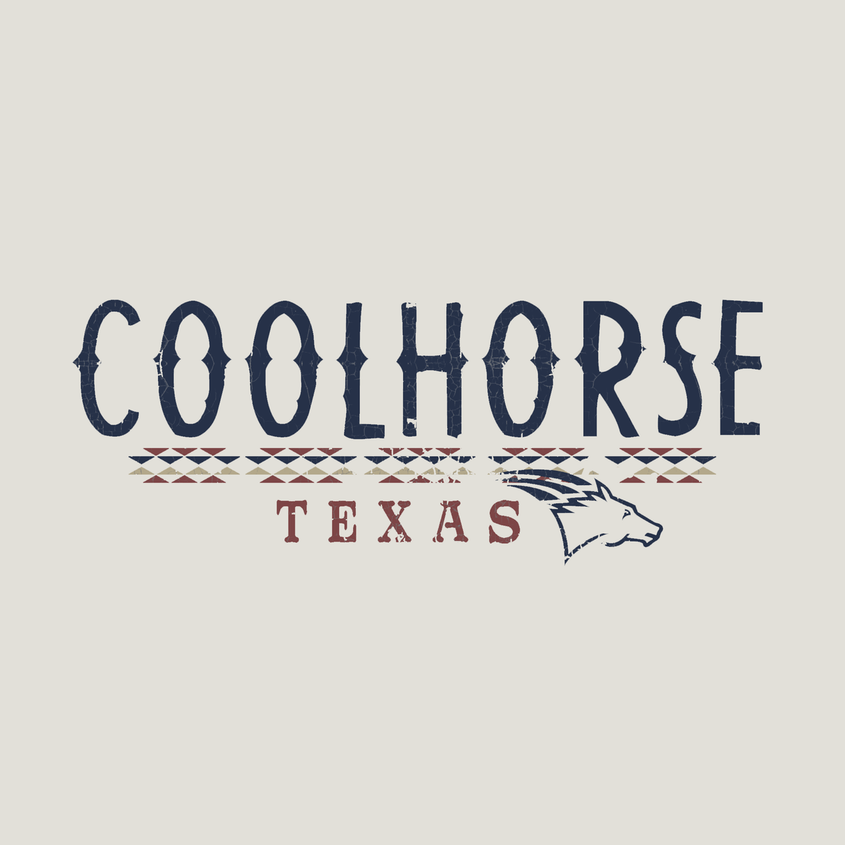 Coolhorse Oatmeal Aztec Texas Crewneck Sweatshirt