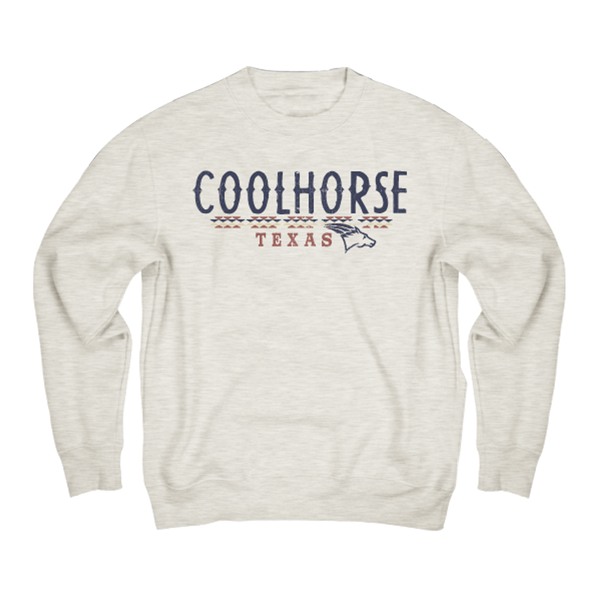 Coolhorse Oatmeal Aztec Texas Crewneck Sweatshirt