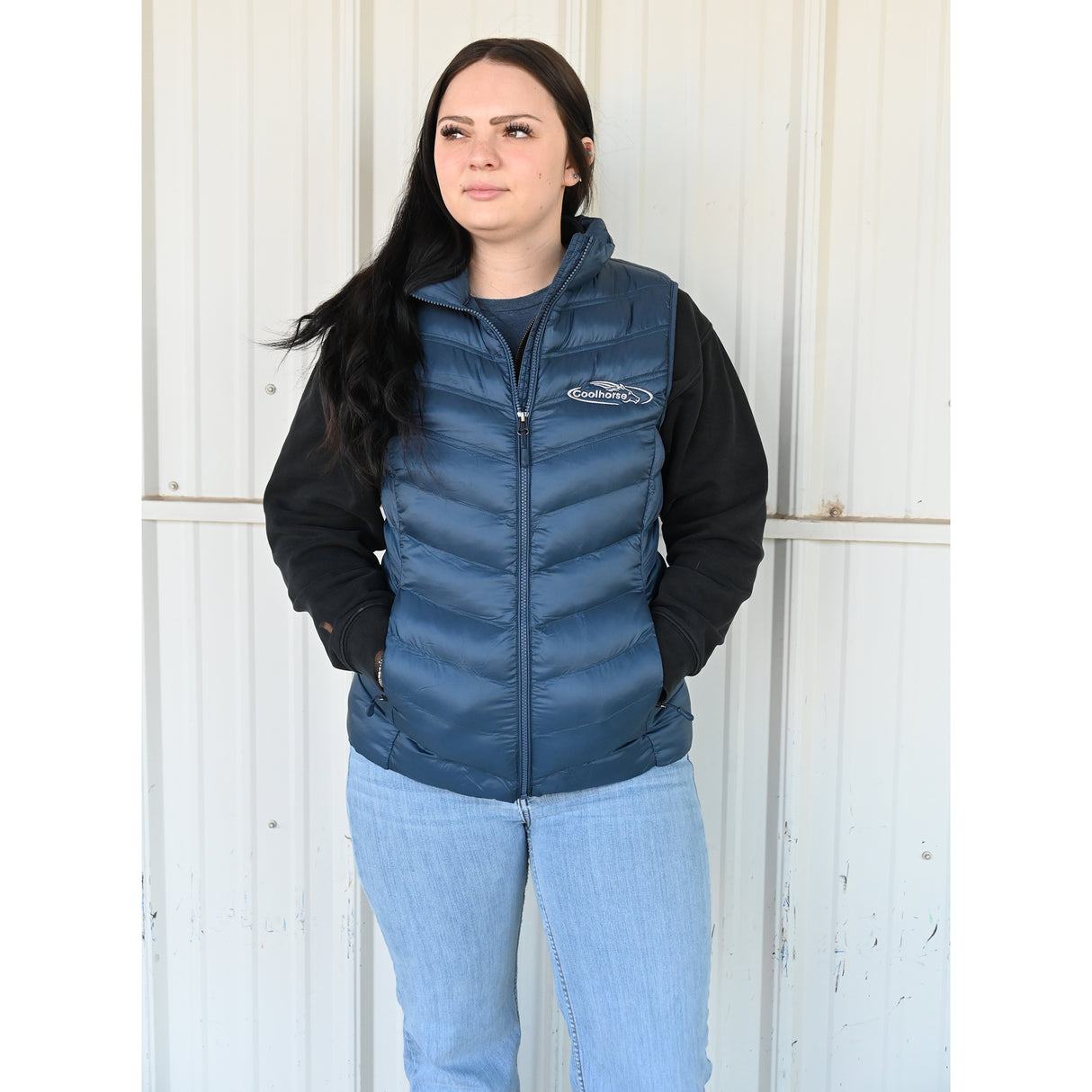 Coolhorse Navy Women's Puffer Vest