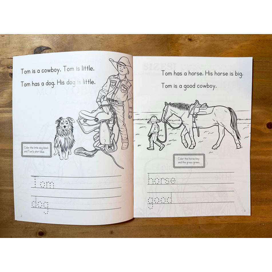 Bored on the Range Cowboy Tom: Workbook One