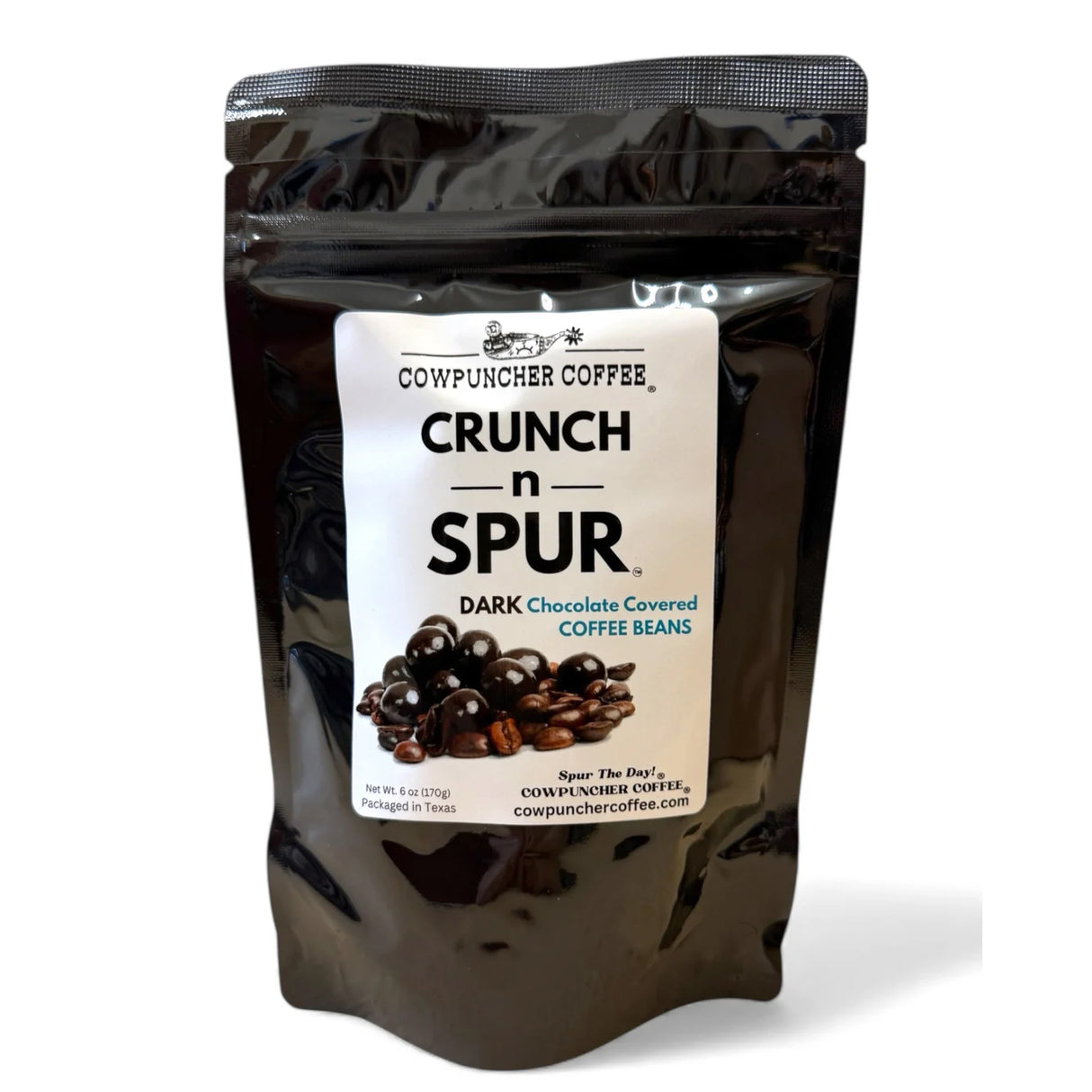 Cowpuncher Coffee Crunch-n-Spur Dark Chocolate Covered Coffee Beans