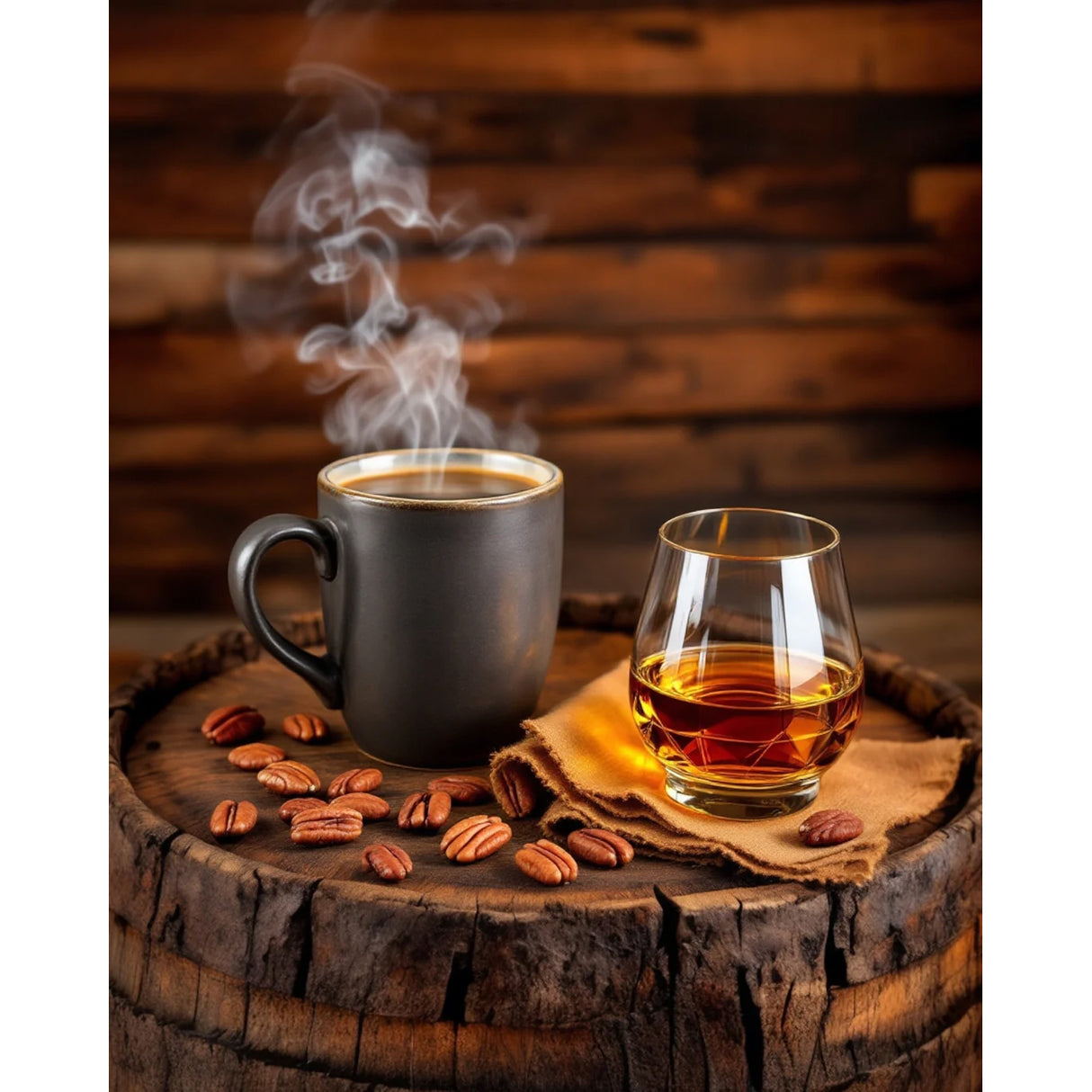Cowpuncher Coffee Saddle Maker's Brew Bourbon & Pecan Medium Roast Coffee Grounds- 1lb