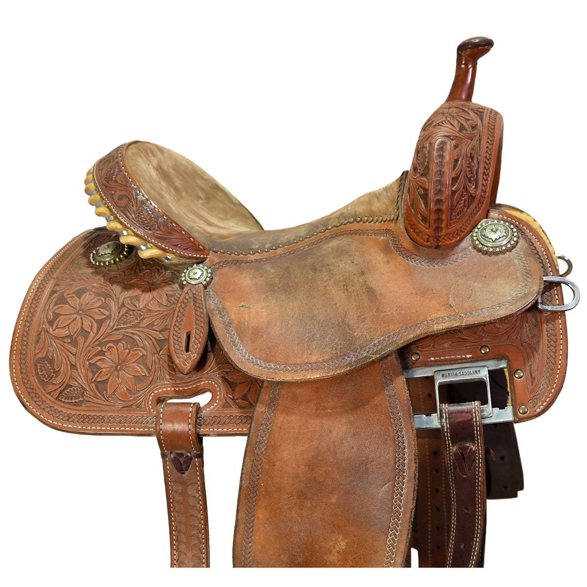 Used 14" Martin Crown C Barrel Racing Saddle