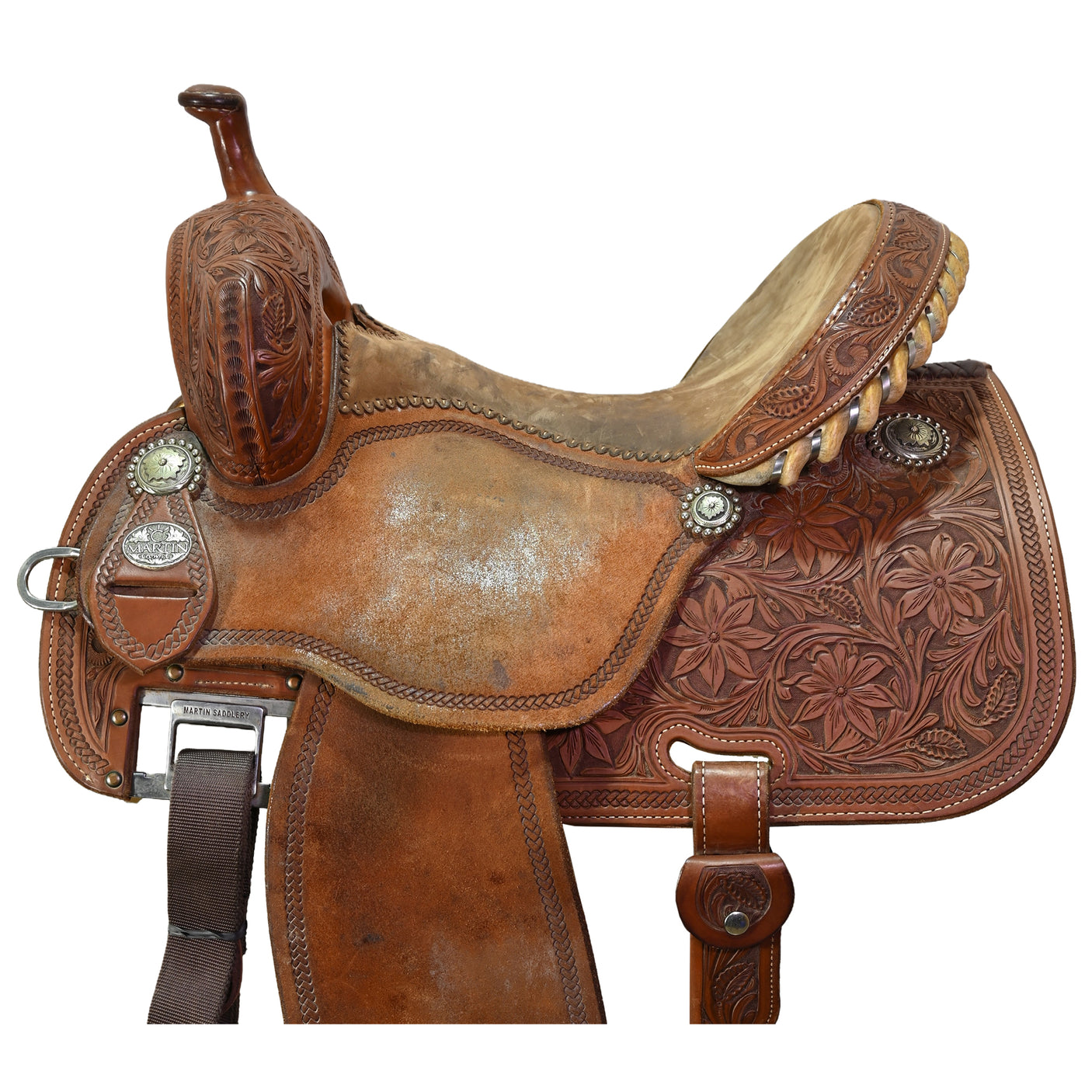 Used 14" Martin Crown C Barrel Racing Saddle