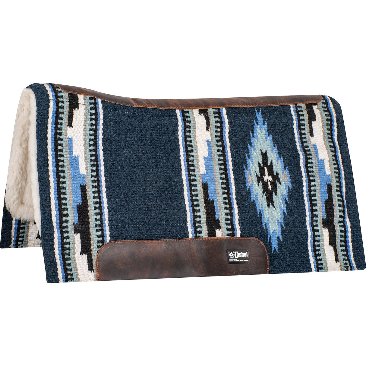 Cashel 3/4" Blanket Top Performance Fleece Saddle Pad- Blue/Black