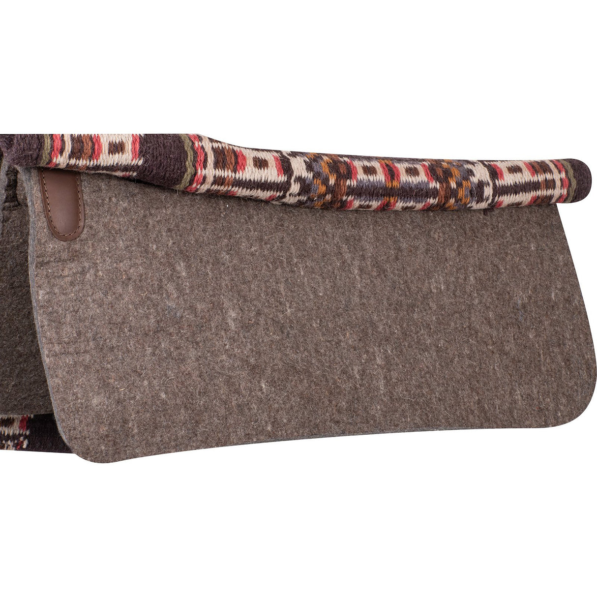 Classic Equine 1" 32"X34" Wool Top Saddle Pad- Coffee/Moss Green
