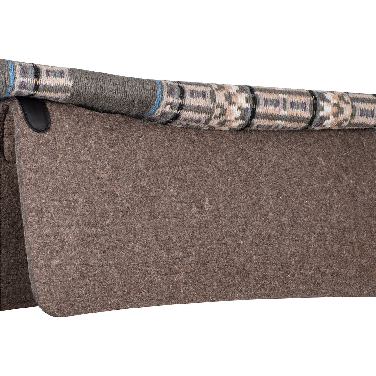 Classic Equine 1" 34"X38" Wool Top Saddle Pad- Steel Grey/Cornflower Blue