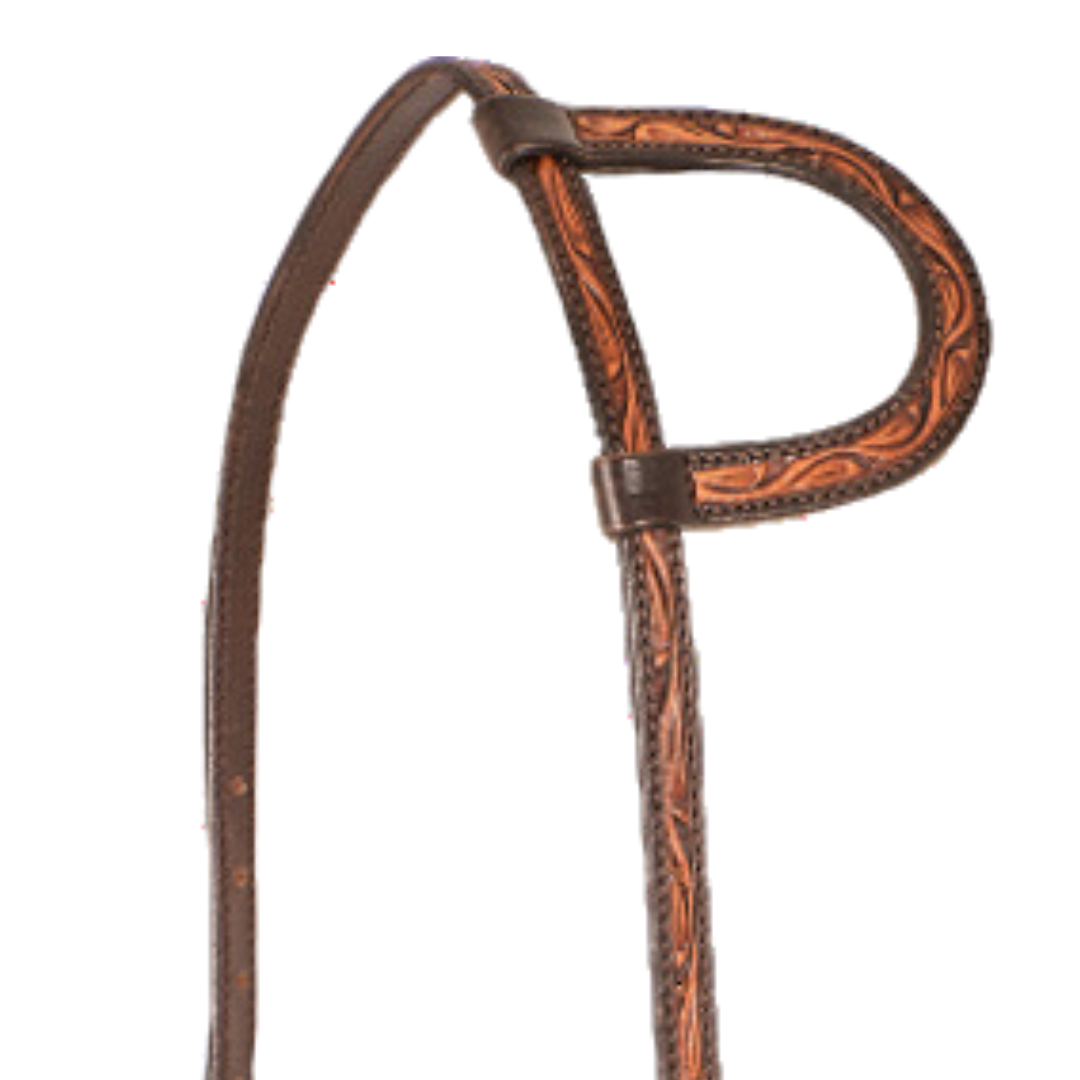 Cashel Two Tone Floral Slip Ear Headstall