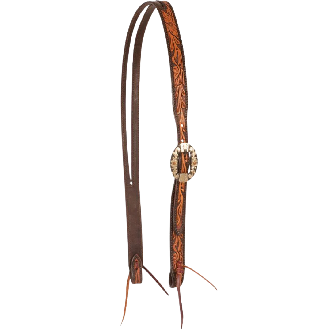 Cashel Two Tone Floral Split Ear Headstall