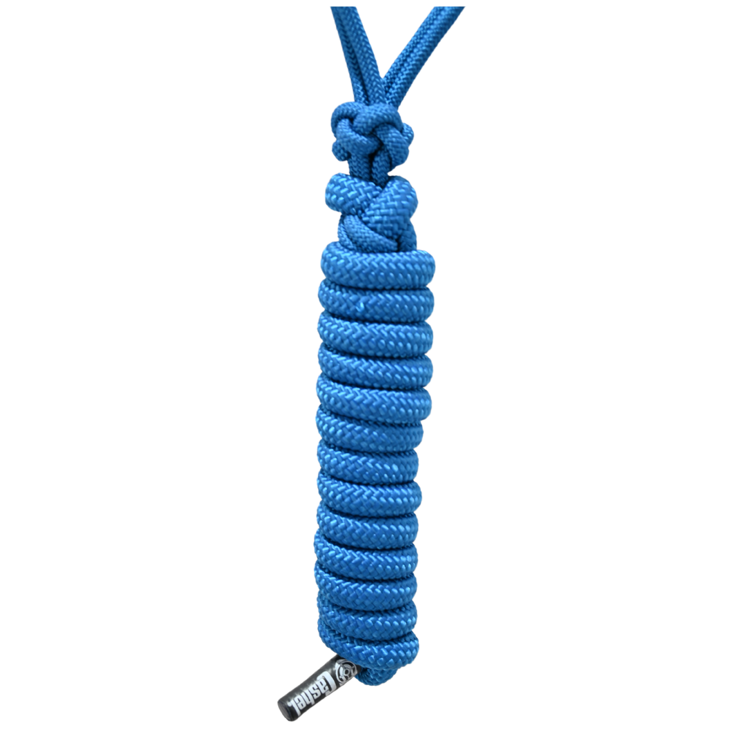 Cashel Beaded Rope Nose Halter with 9' Lead Rope- Blue