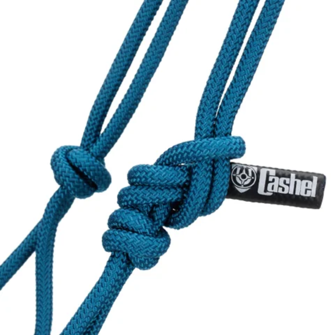 Cashel Beaded Rope Nose Halter with 9' Lead Rope- Blue