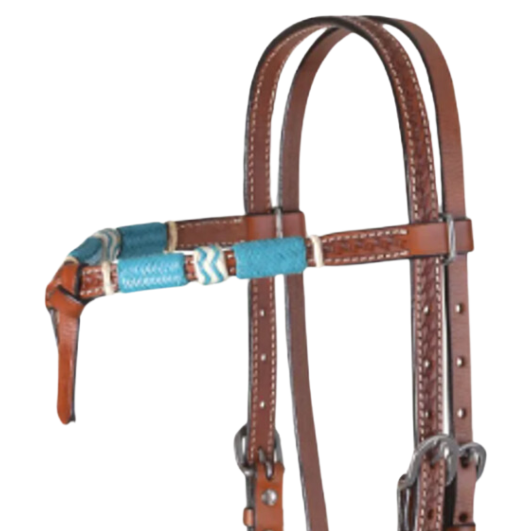 Circle Y Turquoise Roundup Browband Headstall