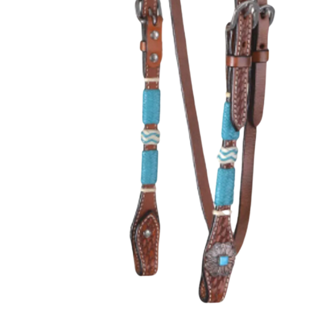 Circle Y Turquoise Roundup Browband Headstall