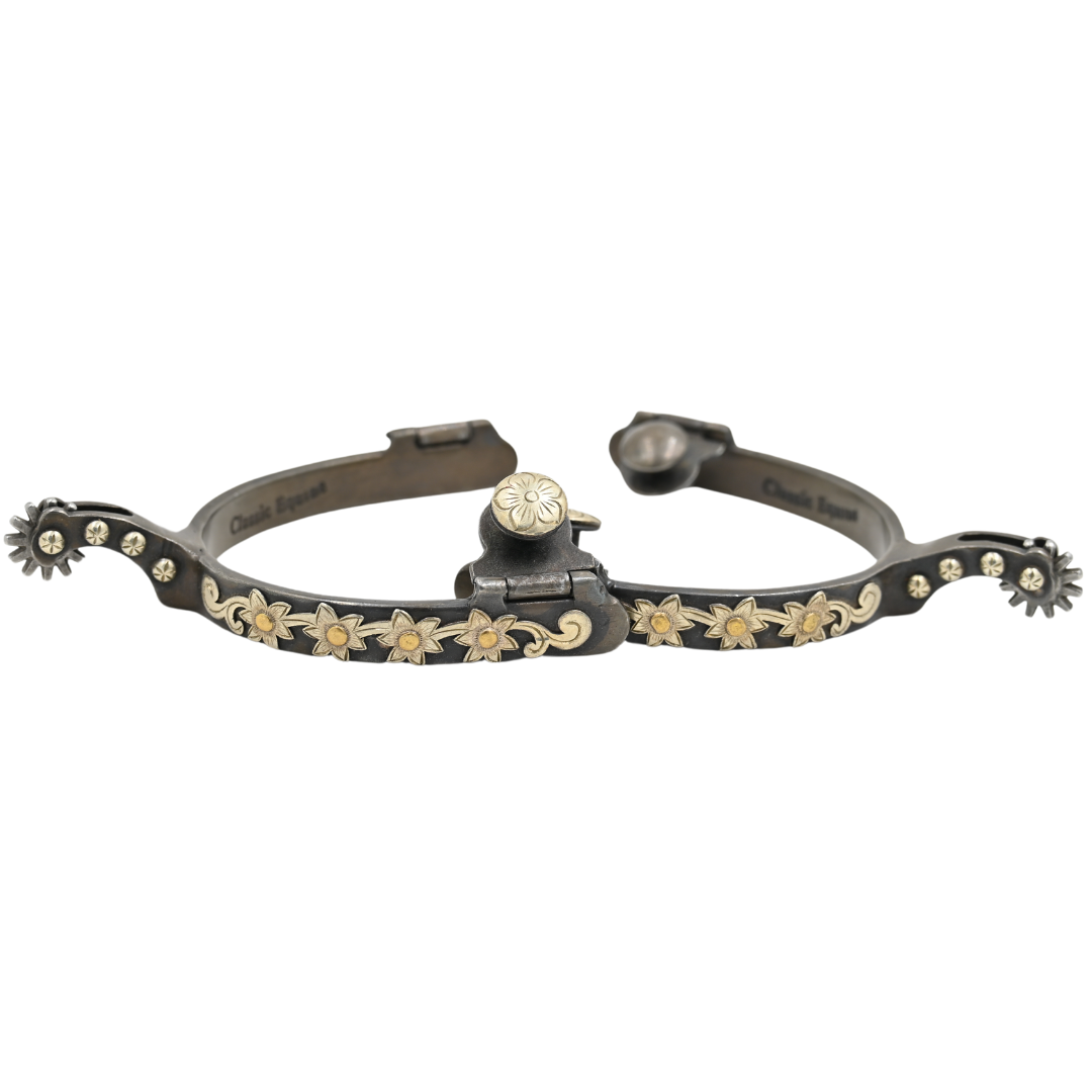 Classic Equine Flower Series 1/2" Band Spurs