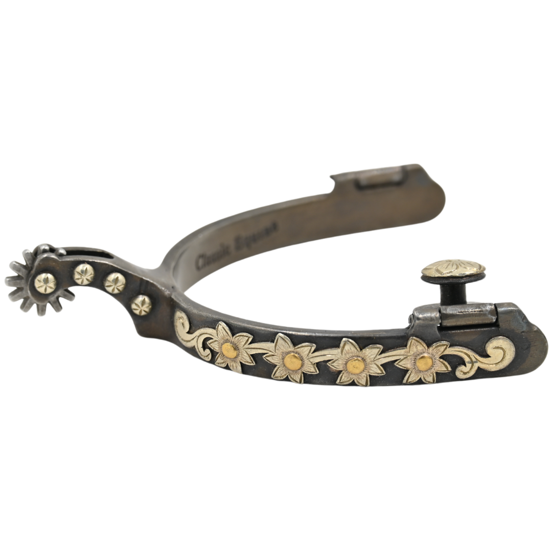 Classic Equine Flower Series 1/2" Band Spurs