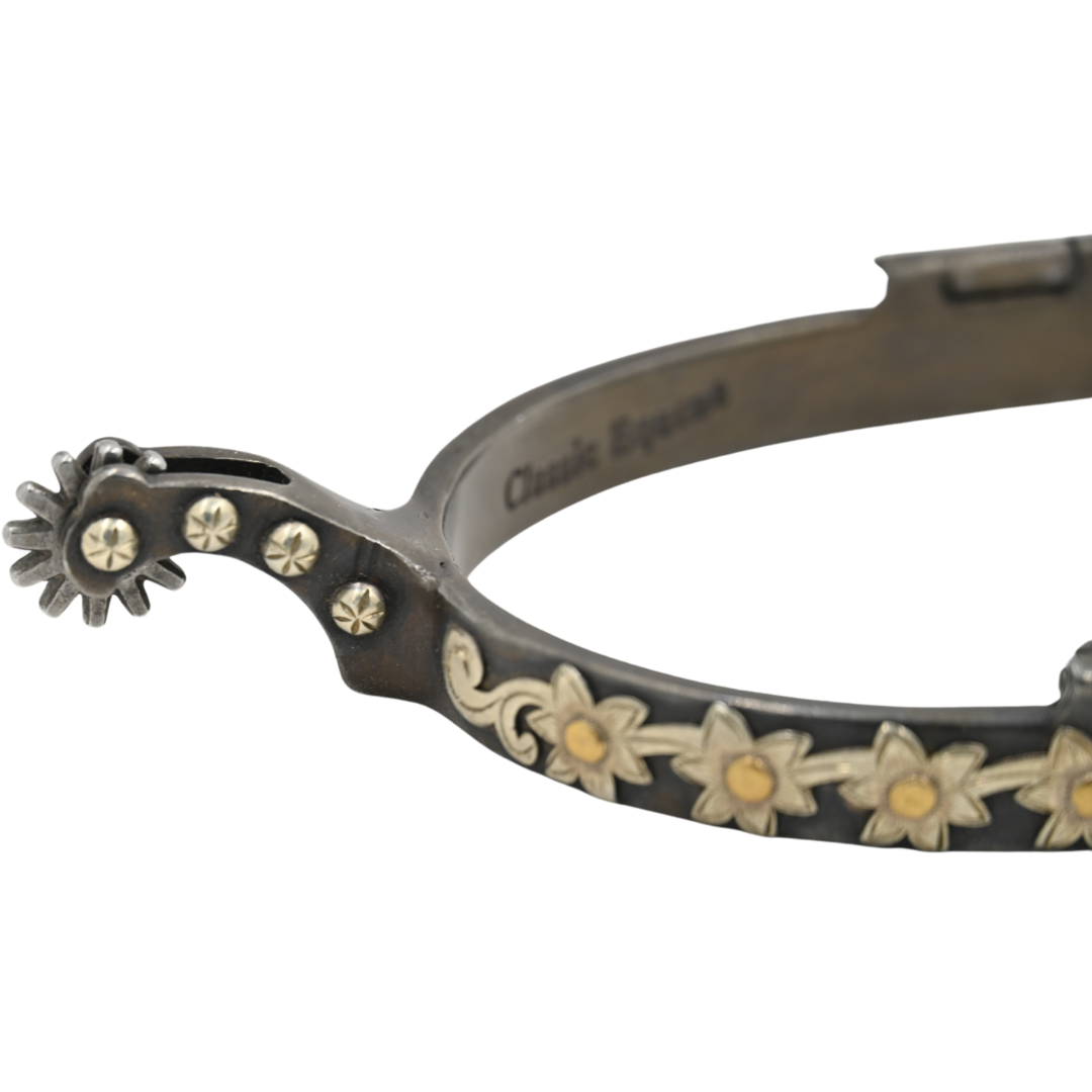 Classic Equine Flower Series 1/2" Band Spurs