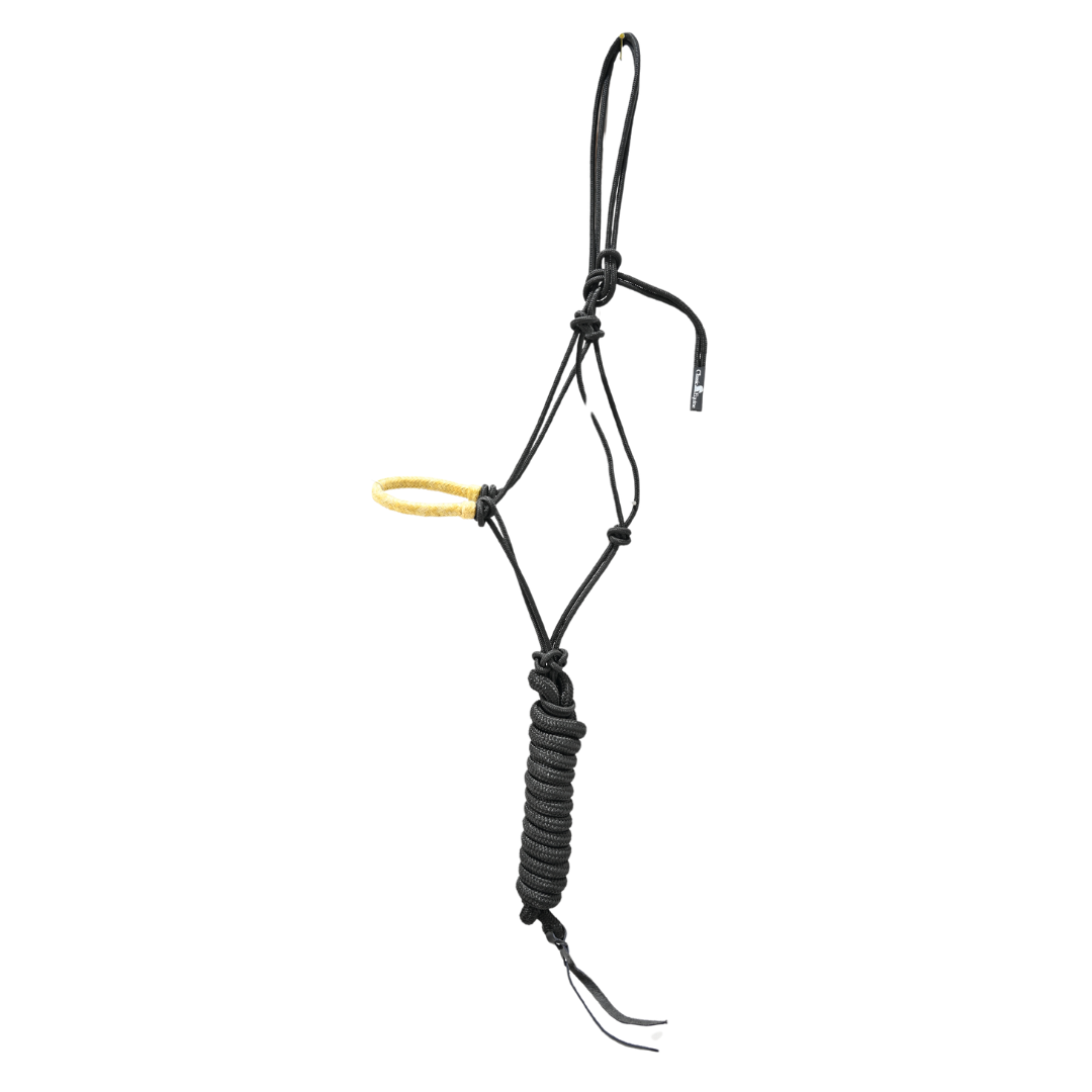 Classic Equine Rawhide Noseband Rope Halter with Lead