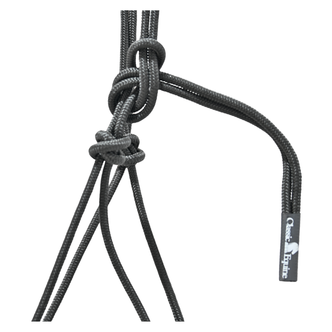 Classic Equine Rawhide Noseband Rope Halter with Lead