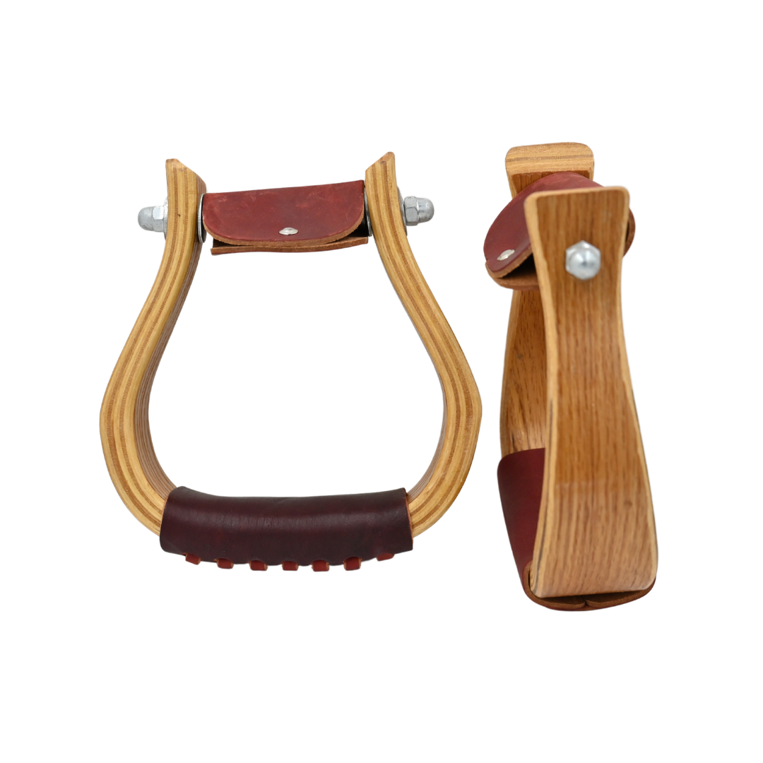 Coolhorse 2" Oak Wood Bell Stirrups