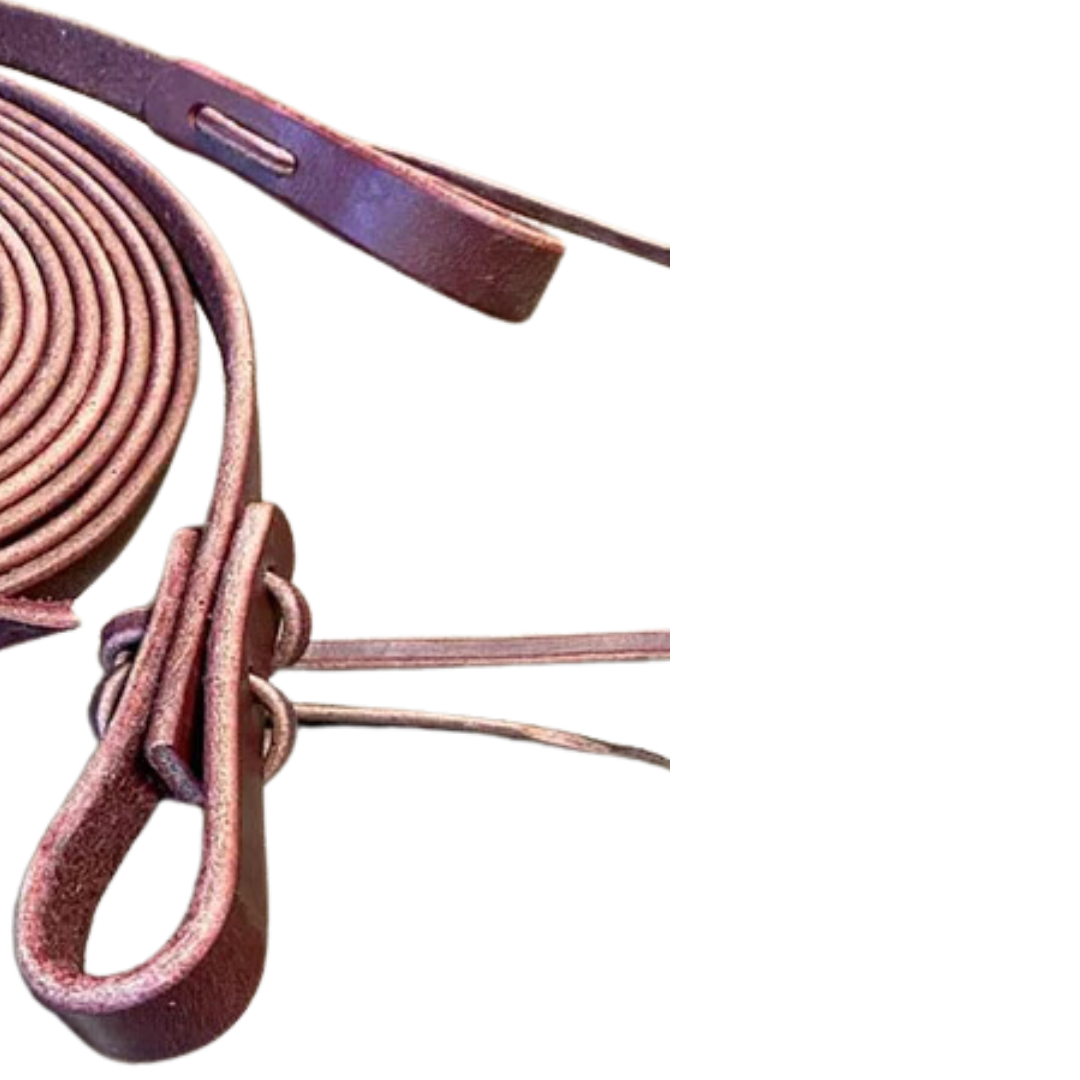 Coolhorse Leather 5/8" Latigo Leather Split Reins 8'- Handmade in Amarillo, TX