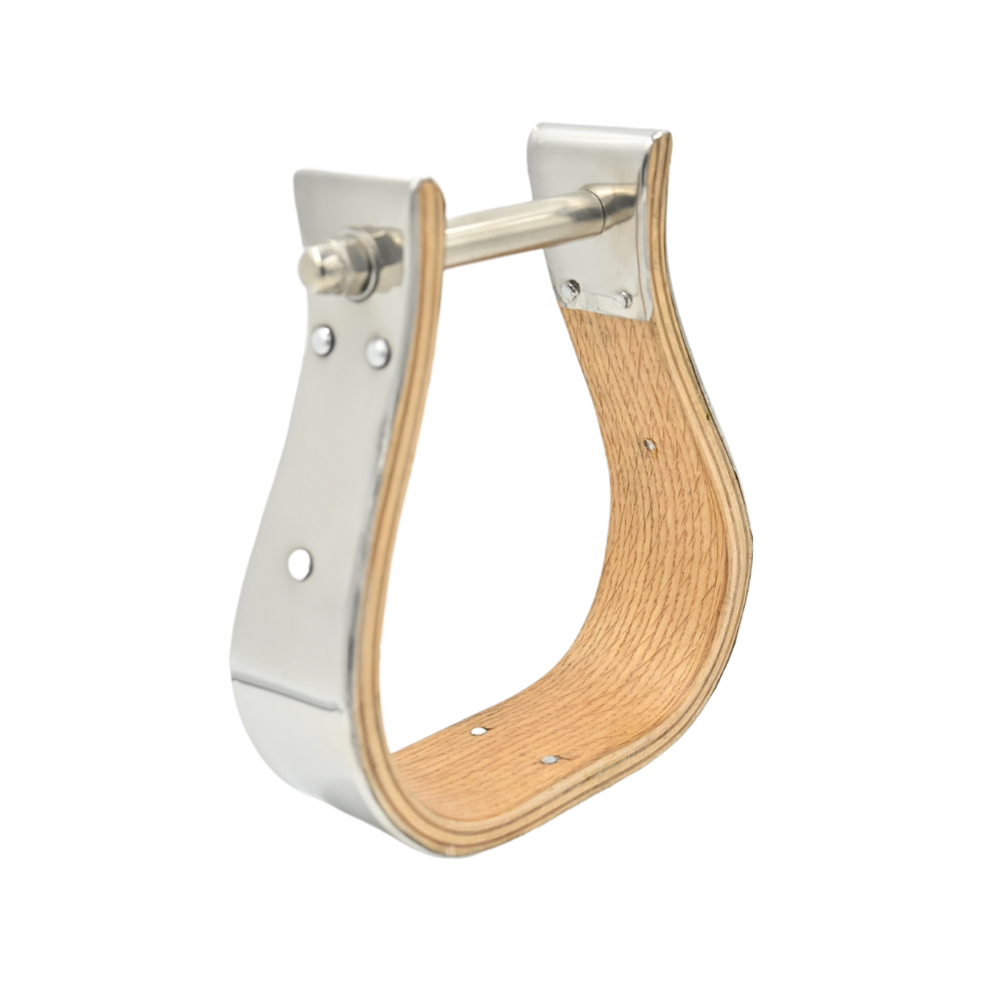 Coolhorse 2" Stainless Steel Covered Wood Bell Stirrup Bound