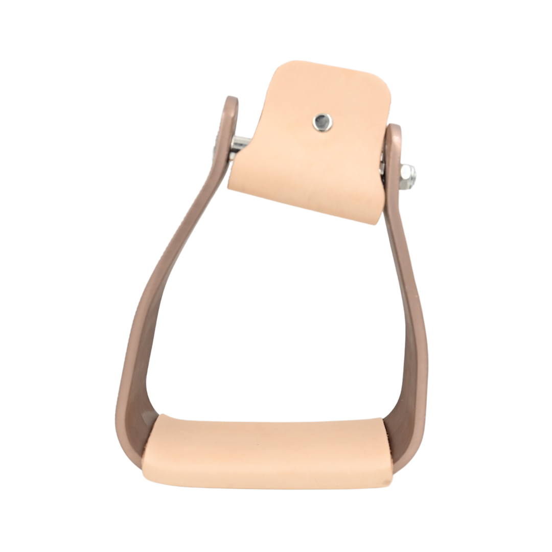 Coolhorse Aluminum Engraved Angled Stirrups 3" - Copper