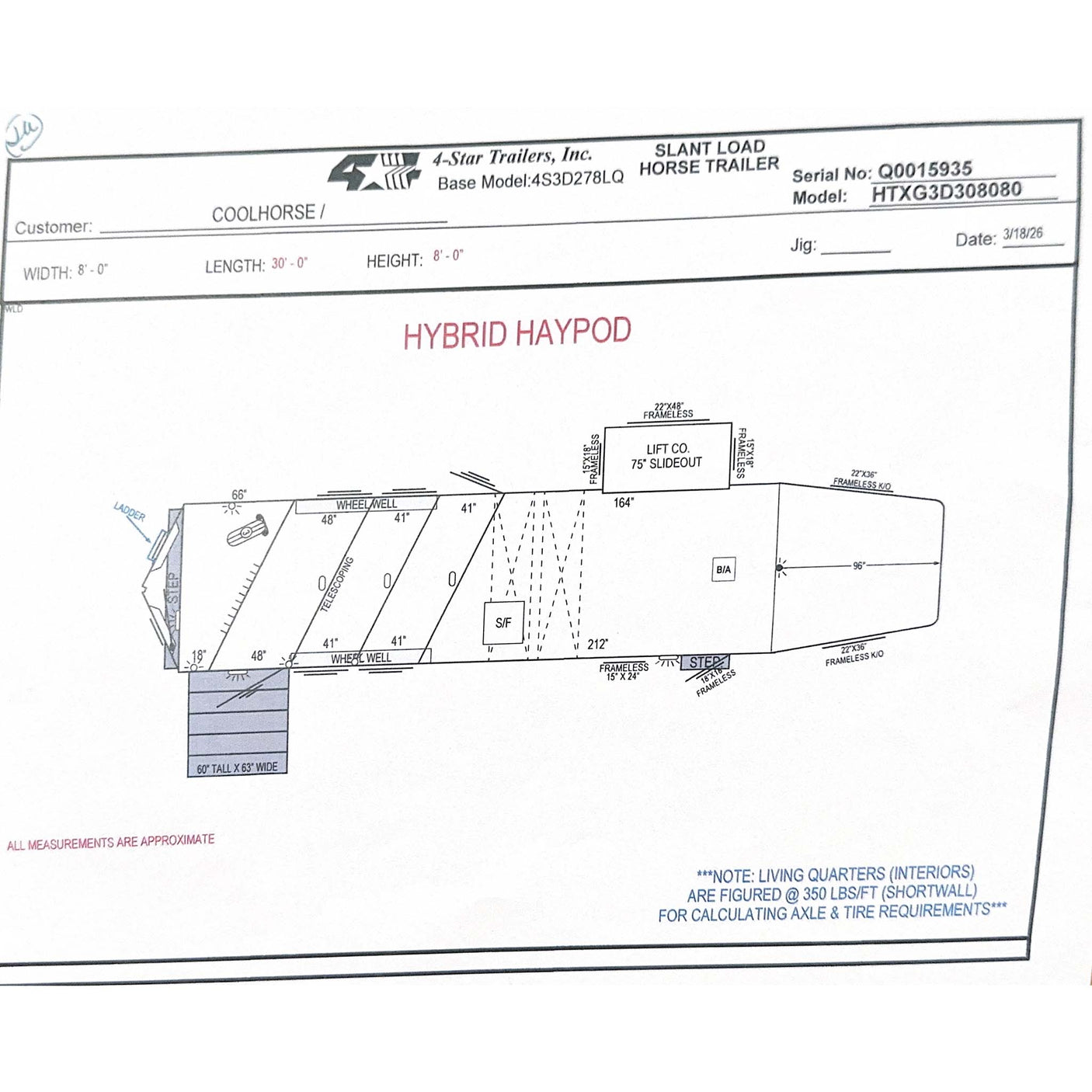 ON ORDER! 2027 4 Star 3 Horse Trailer Side Load with Living Quarters